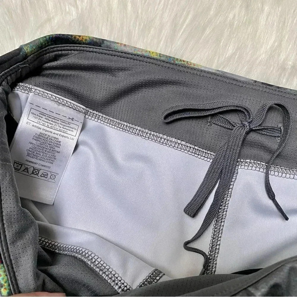 Adidas Energy Running Floral Crop Leggings Size Small Gray Climacool - Picture 11 of 13